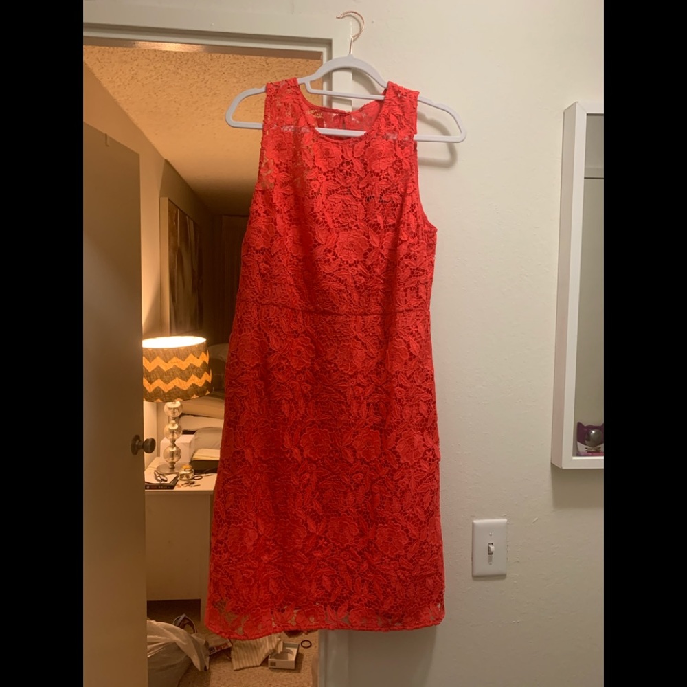 J.Crew Lace coral Dress